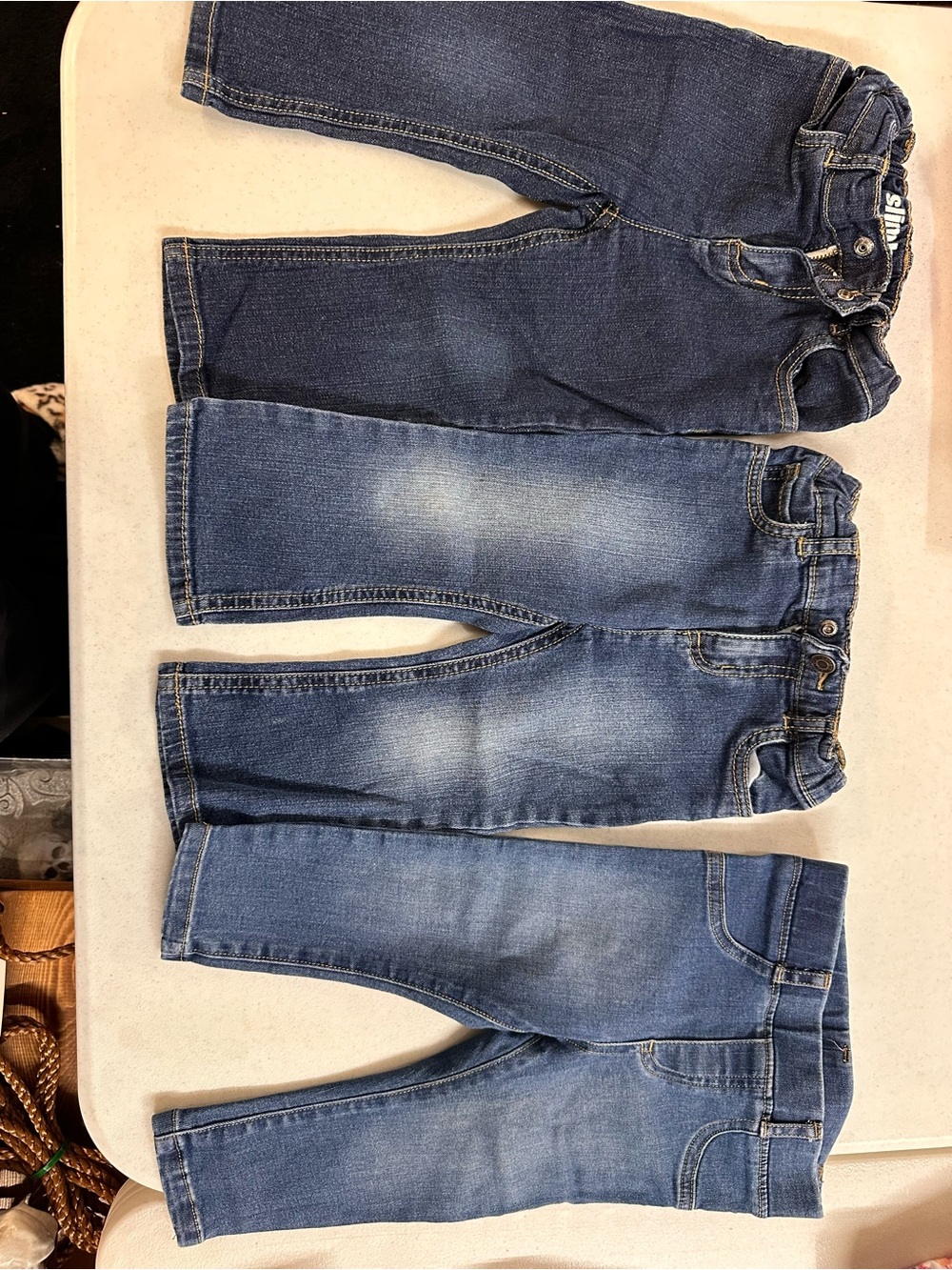 Multiples Kids Denim Jeans Trio - Blue Wash